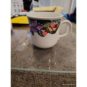 Gibson Housewares Floral Coffee Mug Colorful China Dishwasher Safe 12oz